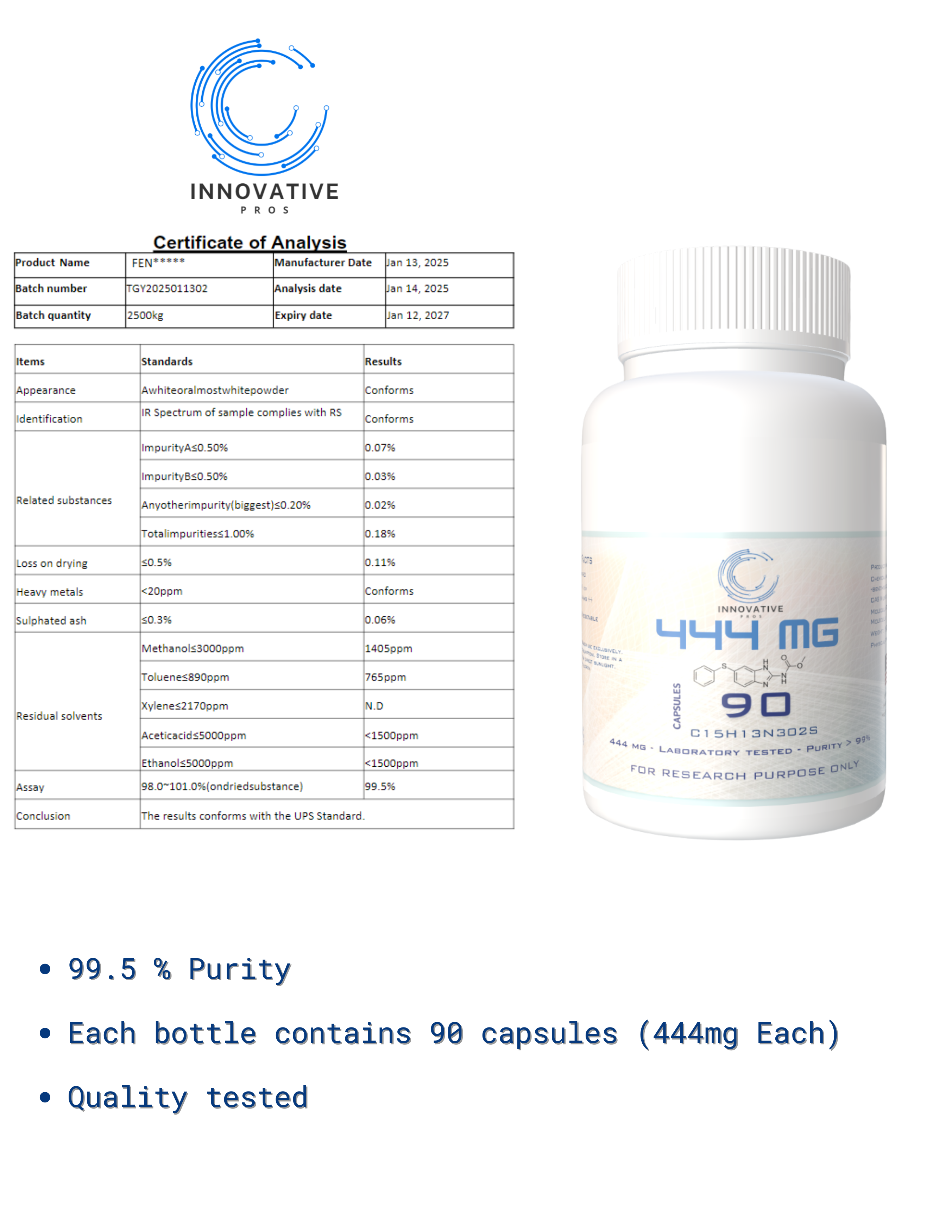 Fenbendazole 444mg 90 Capsules
